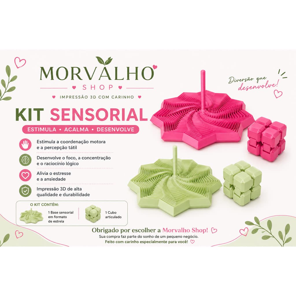 Kit Sensorial – Estrela + Cubo infinito