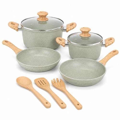 Kit Panelas Conjunto Cozinha Panelas Utensilios Inox Antiaderente Cinza Moderno