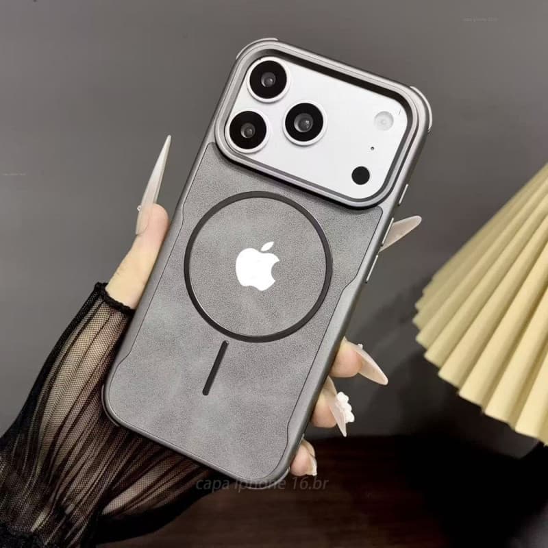 Capa Protetora Magnética Fosca Luxuosa Adequada Para iPhone 17 , 16 , 15 , 14 , 13 , 12 Pro Max-Função Antiderrapante