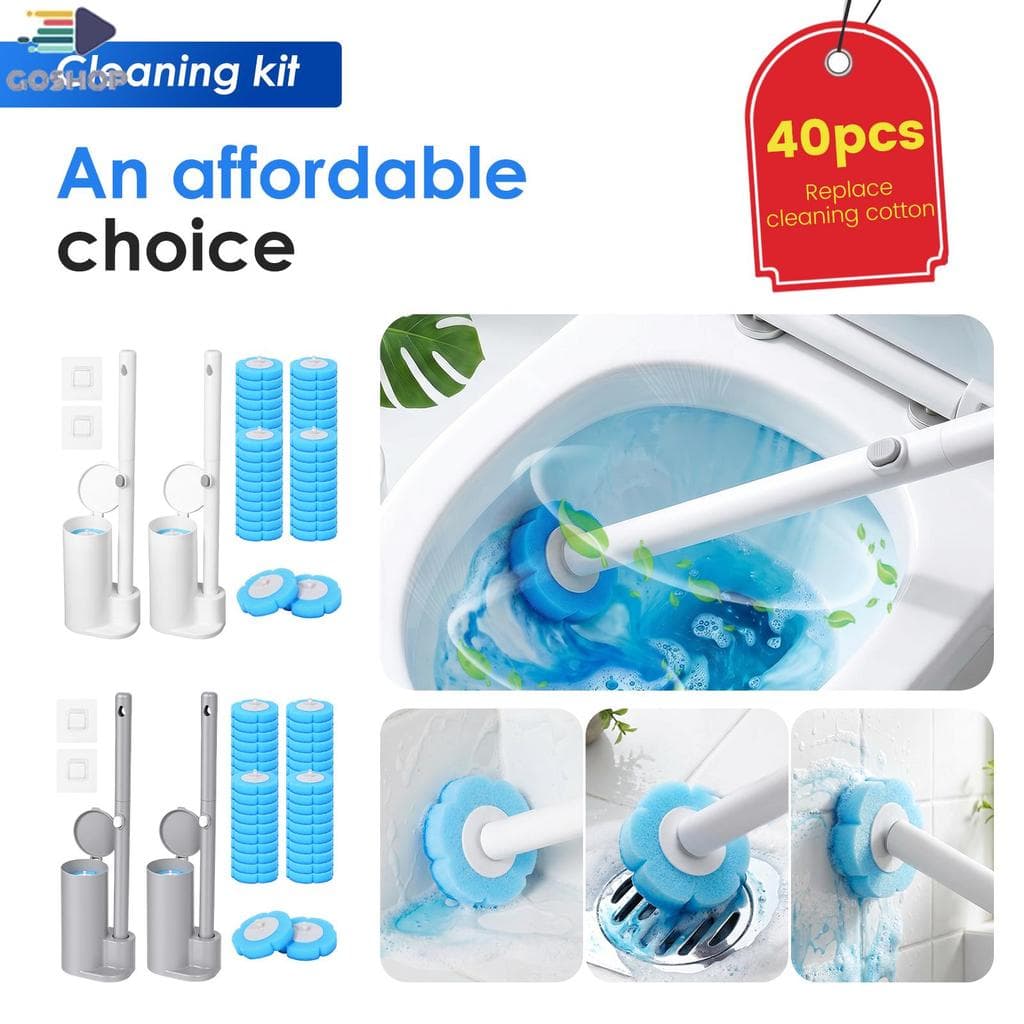 Conjunto De Escova E Suporte Para Vaso Sanitário , Kit De Limpeza Reutilizável Piso/Parede SHOPSBC5010
