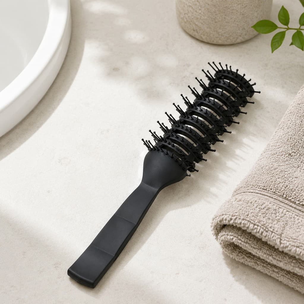 1PCDetangling Escova De Cabelo Preto Ventilado Diário Ferramenta De Estilo Para Viagens Aliciamento Uso Presente Pronto