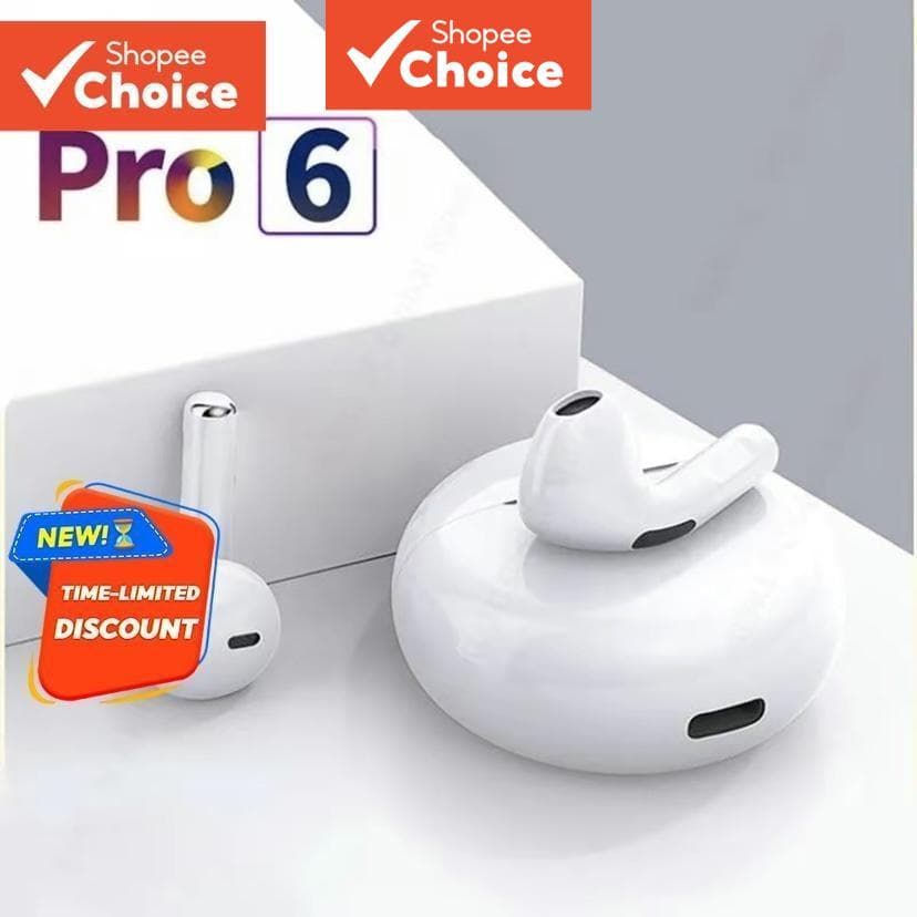 Pro6 Fones De Ouvido TWS Bluetooth Som Estéreo Para Sem Fio Com Microfone Grande Capacidade