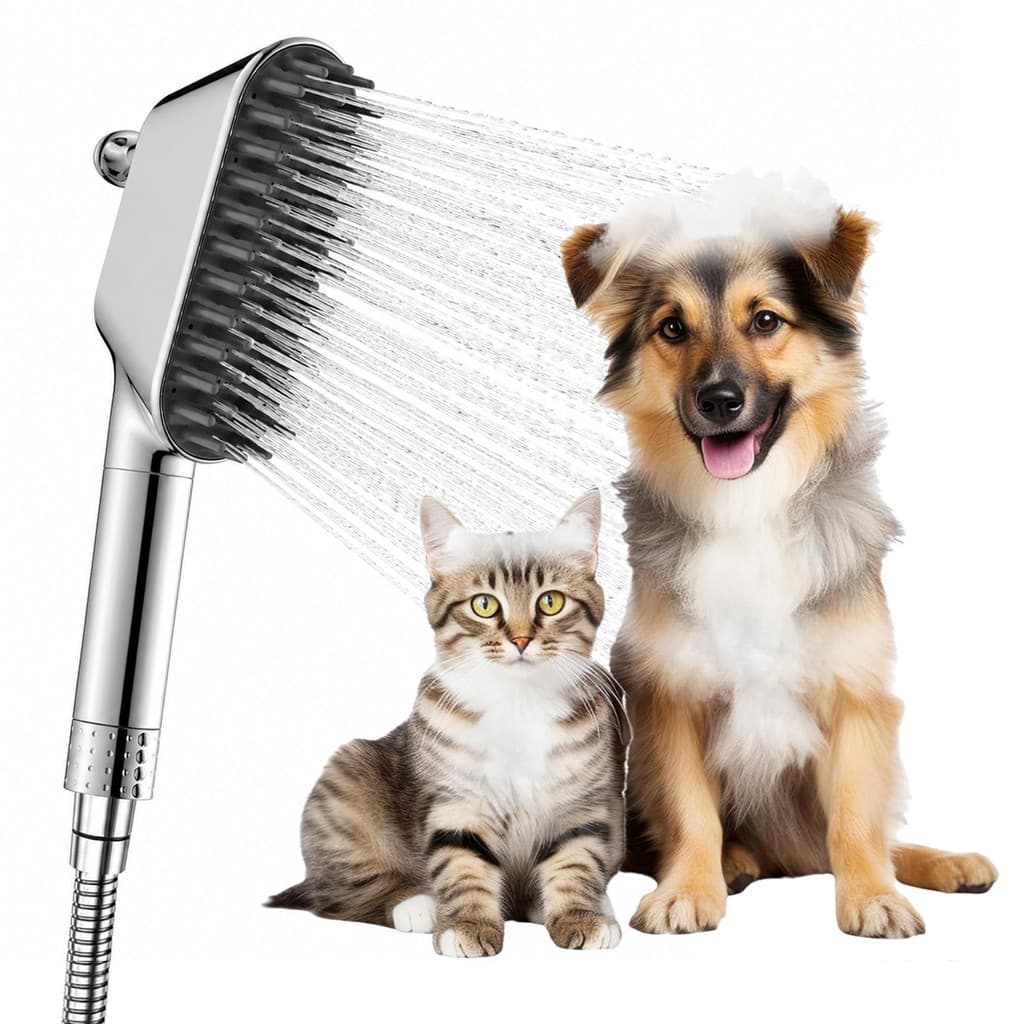 Multi-estágio ajuste de fluxo pet banho ferramenta útil Universal para gatos cães Cross-Border pet pressurizado chuveiro