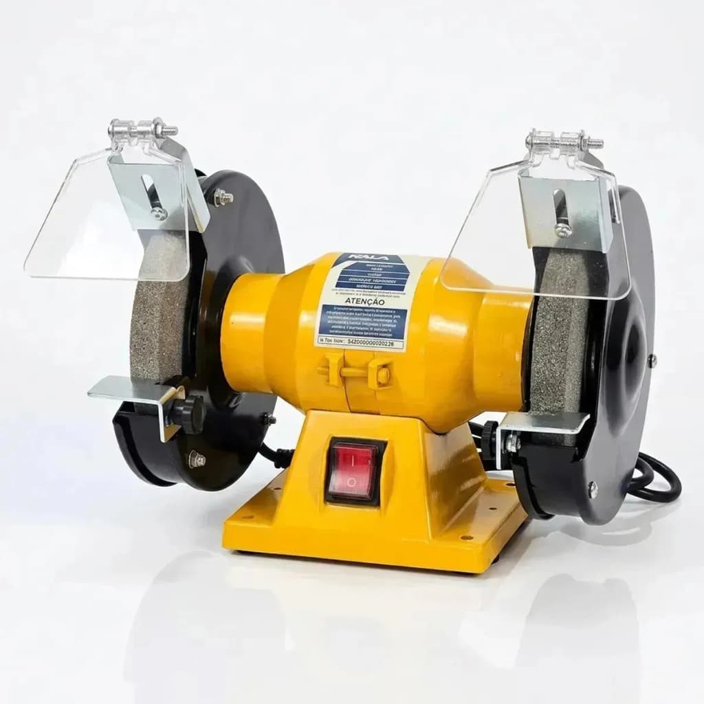 Moto Esmeril Bancada Kala 300W 2 Rebolos 6 Pol Para Afiar Desbastar Rebarbar E Dar Acabamento