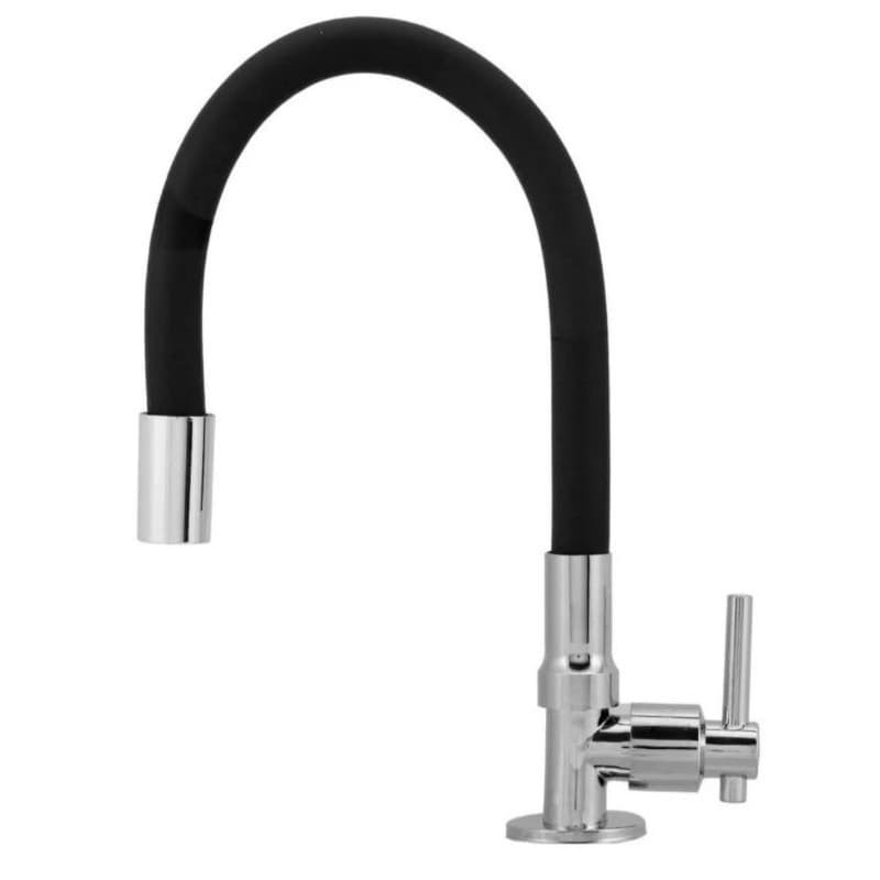 Torneira Cozinha Gourmet Flexível Bancada/Parede Preta