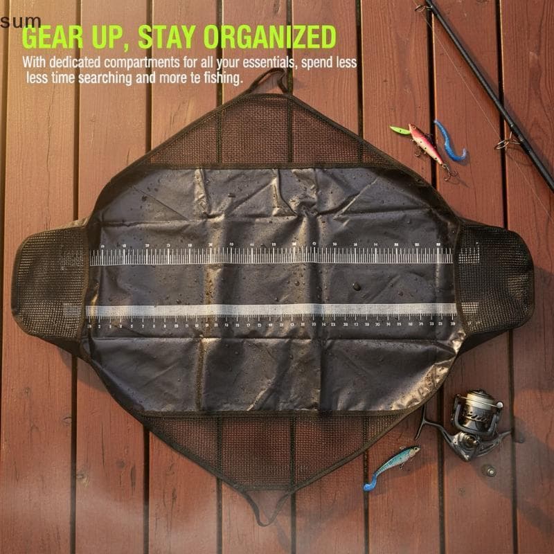 [sum] Bolsa De Estilingue Para Pesca , Balança Digital Resistente , Malha Macia , Tapete Desengate Manuseio Seguro De Pe