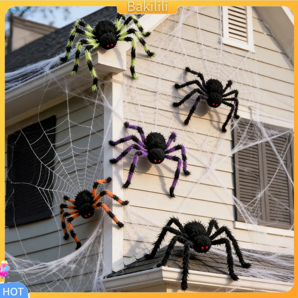 { Bakilili } Aranha Falsa De Pelúcia Fofa Peluda Decoração De Halloween-Adereço Peludo Macio Para Quintal Interno E Exte