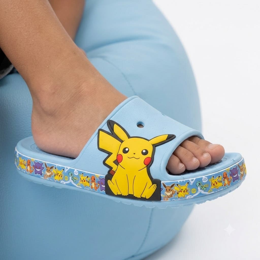 Slide Infantil Charmander Pokemon Especial Chinelo Infantil Menino Menina aproveite desconto 50%