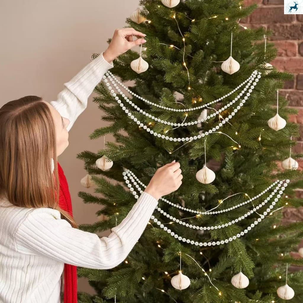 Decorações Para Árvores De Natal-Enfeites Suspensos Com Contas De Acrílico Decoração De Janelas