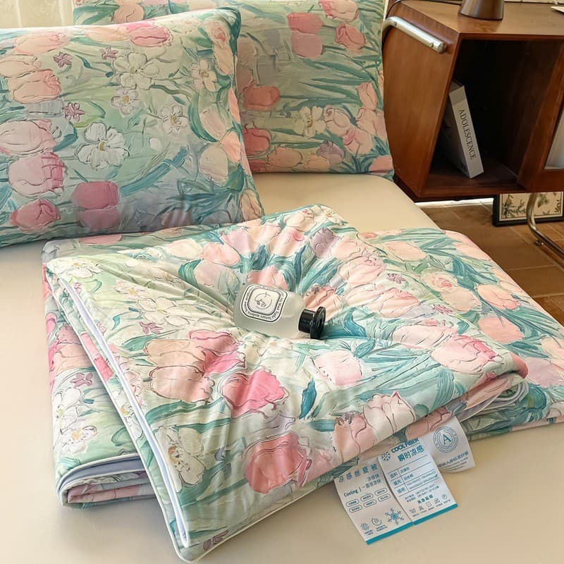 [Novo produto] Colcha de verão de seda fresca Classe A Colcha de ar condicionado Colcha fresca de verão lavável à máquin