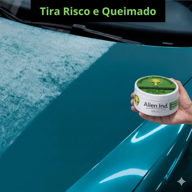 Cera Automotiva Tira Risco - Holograma - Esbranquiçado 6 em 1 Carnauba Profissional