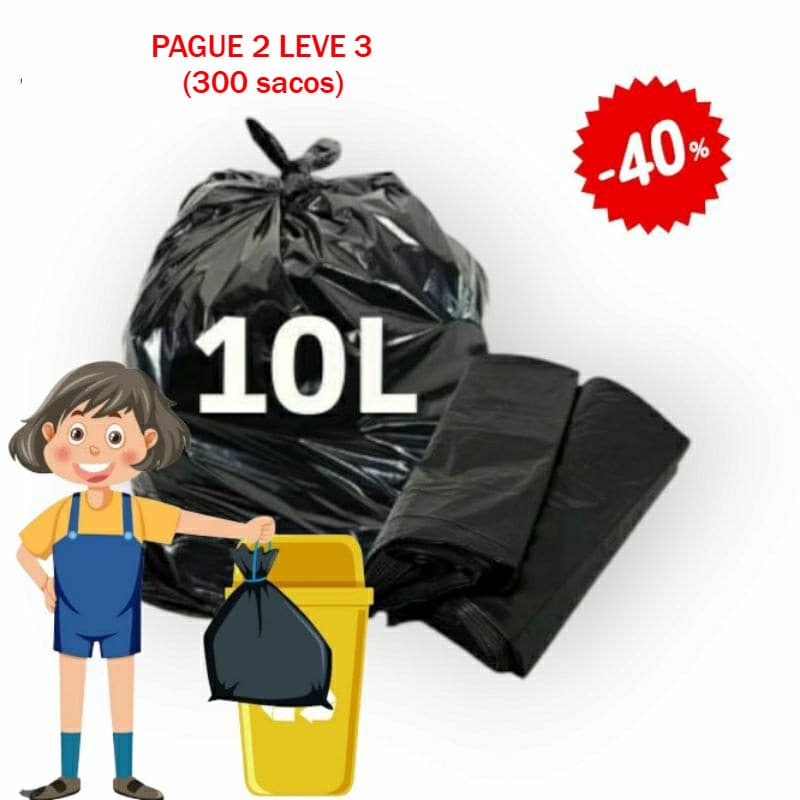 300 UNIDADES Saco de lixo 10 litros Banheiro cesto escritório lixeira OFERTA