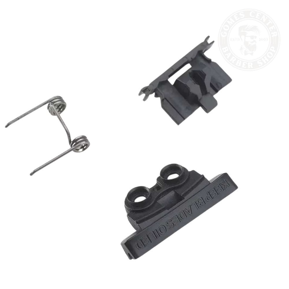 Kit Plaqueta+Base Fixa+Mola Compativel com Máquinas de Corte/ Magic Clip/ Senior/ Super Taper