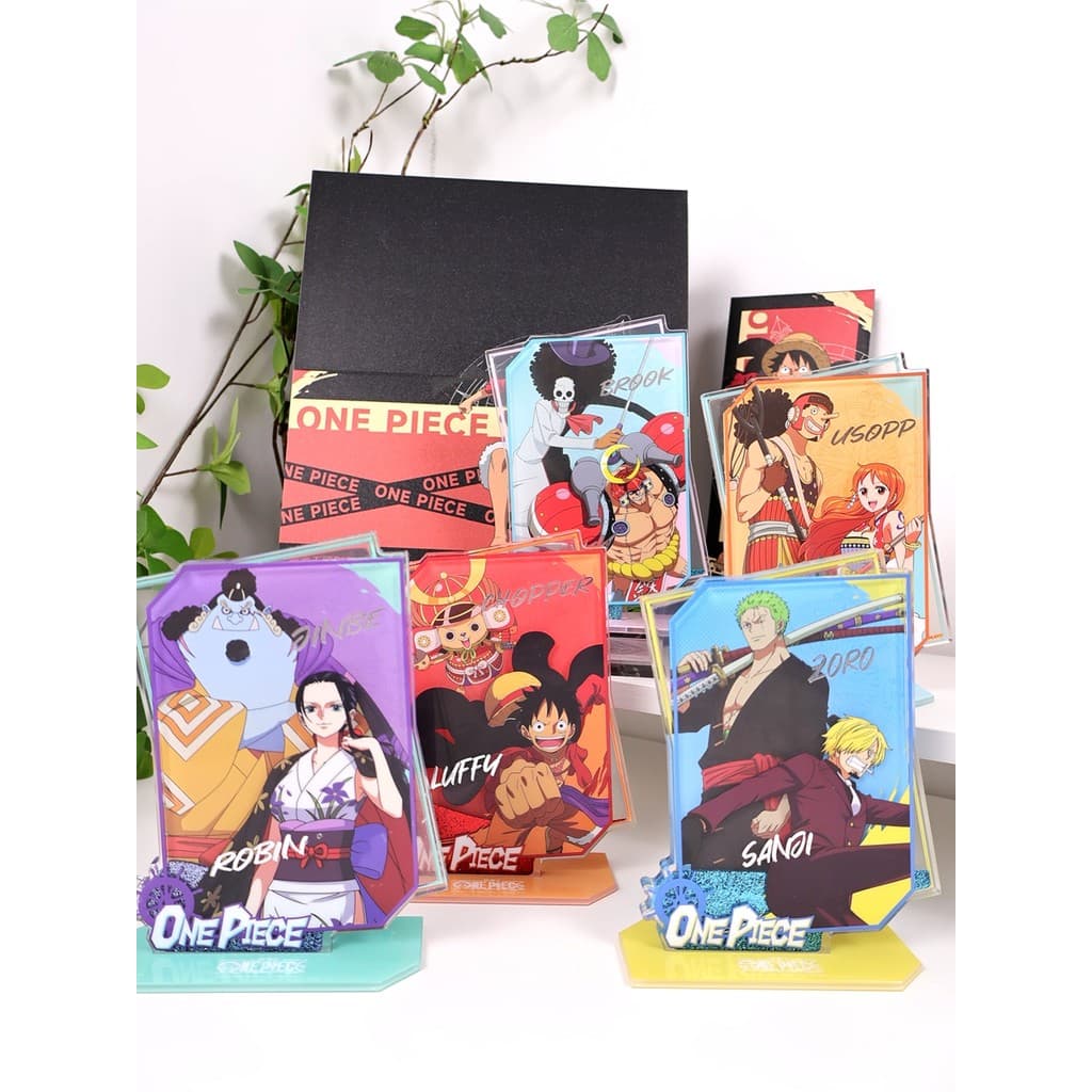 Genuíno uma peça acrílico Glitter suporte uma peça Luffy montanha Chi Zoro Chopper Nami ornamentos vale oficial