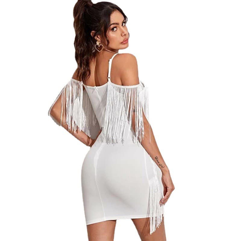 [Novo produto] Vestido feminino saia estilingue sensação boate vestido quadril estoque pronto [venda quente]