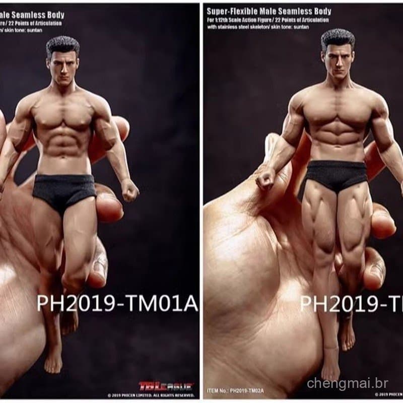 TBLeague 1/12 Super-Flexível Masculino Sem Costura Figura De Ação Corporal Com Cabeça Esculpida TM01A/TM02A Fitness Sunt