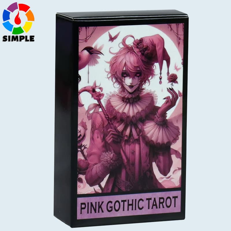 Cartas de Tarot Góticas Rosa para Jogos de Adivinhação PKNO