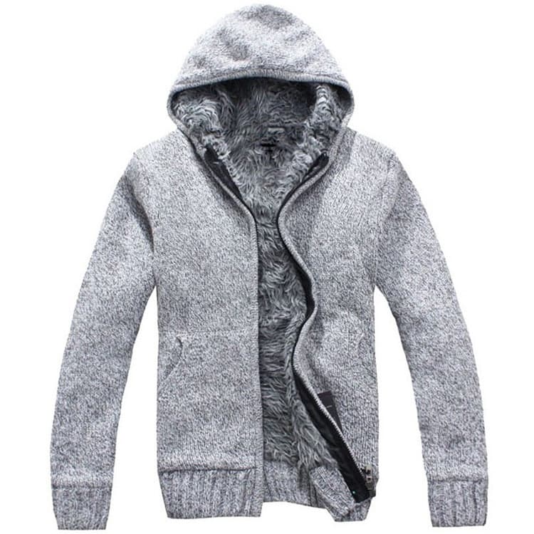 Suéter Masculino De Inverno , Casaco Grosso , Jaqueta Com Capuz , Cardigã