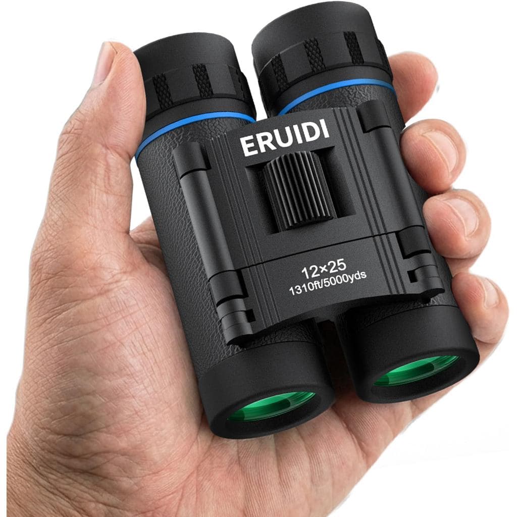 Binóculos Compactos 12X25 para Adultos e Crianças - Binóculos de Bolso Pequenos com Visão Ampla de 1310 pés/5000 jardas,