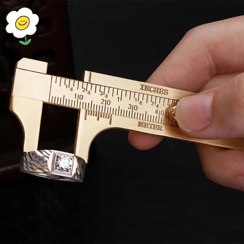 maoting } Paquímetro Vernier De Latão Mini Ferramenta De Medição Portátil Dupla Métrica Escala Imperial Medidor Poeta Pa
