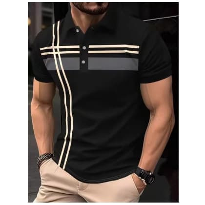 Camisa polo Masculina De Verão 2026 , Elegante Estilo Escritório