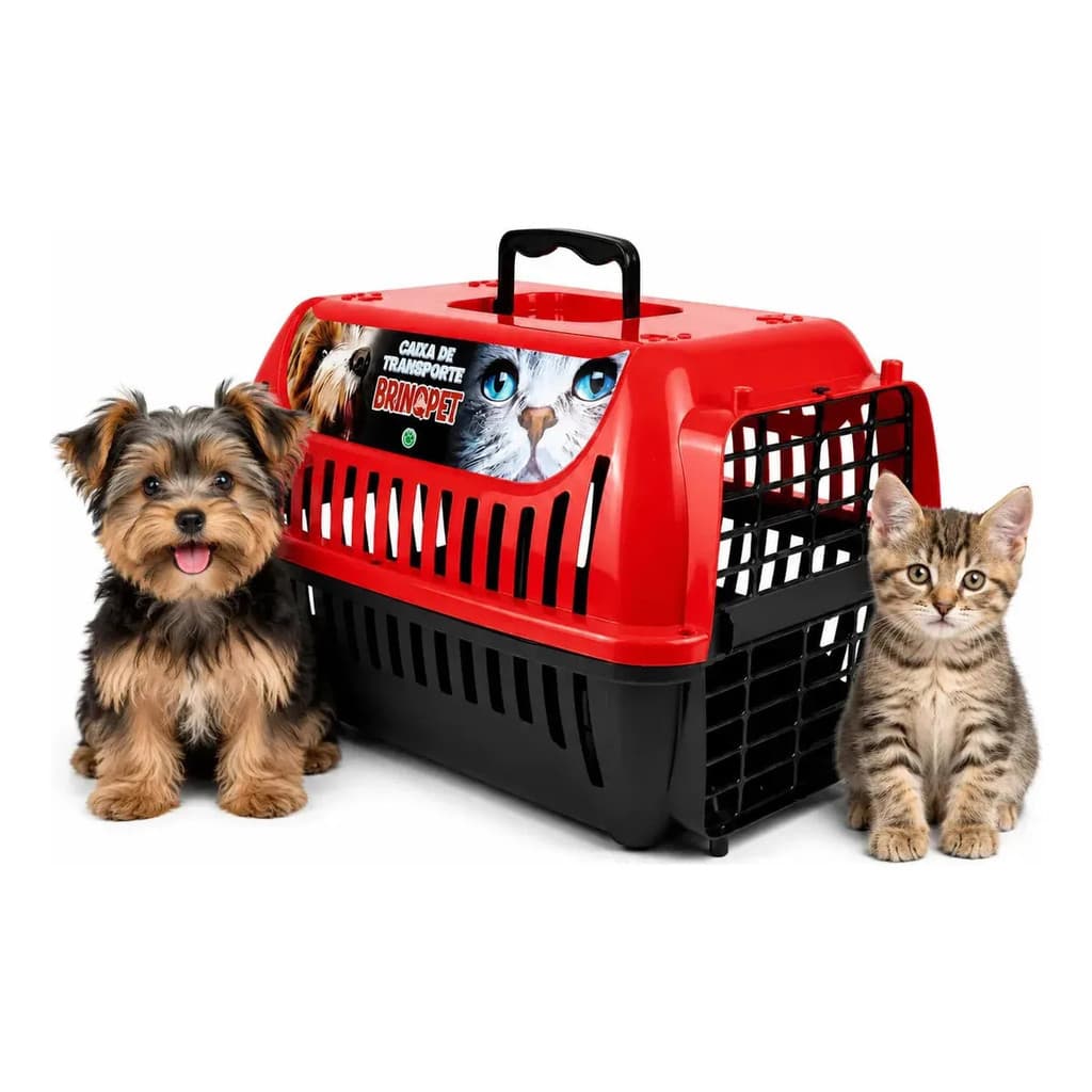 Transportadora Pet Para Cães E Gatos Caixa De Transporte Leve Resistente Com Travas de Segurança Para Passeios Viagens