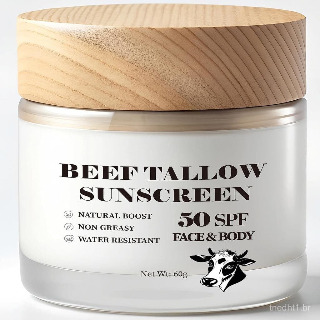 ScosvviTallowSunscreenSPF50: Protetor Solar com Zinco, Não Tóxico, Protetor Solar para Rosto e Corpo, Proteção Solar par