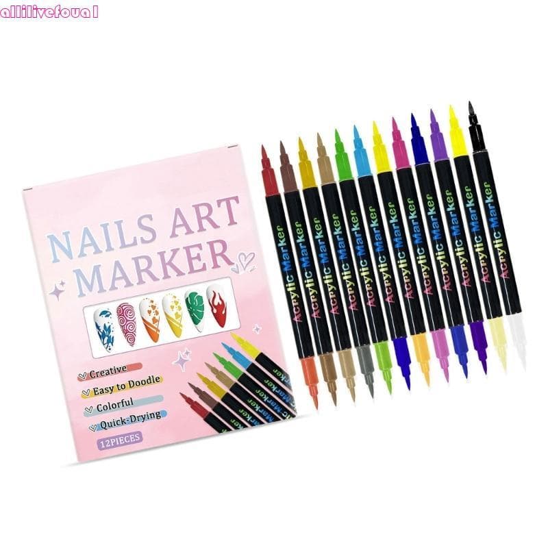allilivefoua1 1 Caixa Criativa Para Unhas Graffiti Caneta Pontilhadora Aplicação Viagens Nail Art