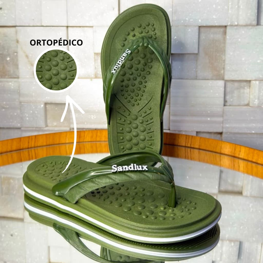 Chinelo Feminino Ortopédico Original Sandlux Ergonômico Confortável Macio Antiderrapante