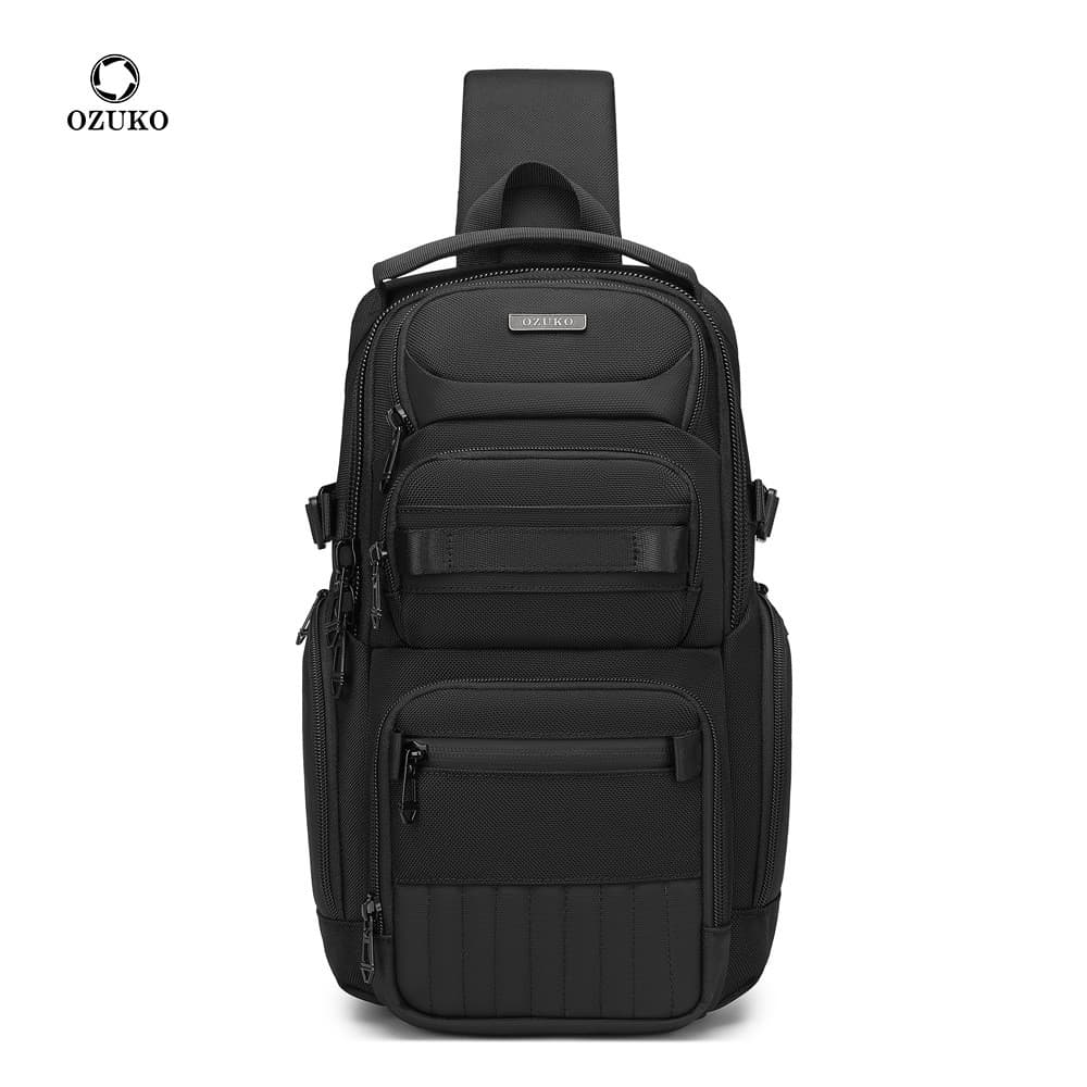 OZUKO bolsa de peito masculina High-End sentido mensageiro bolsa de ombro à prova dwaterproof água leve multifuncional u