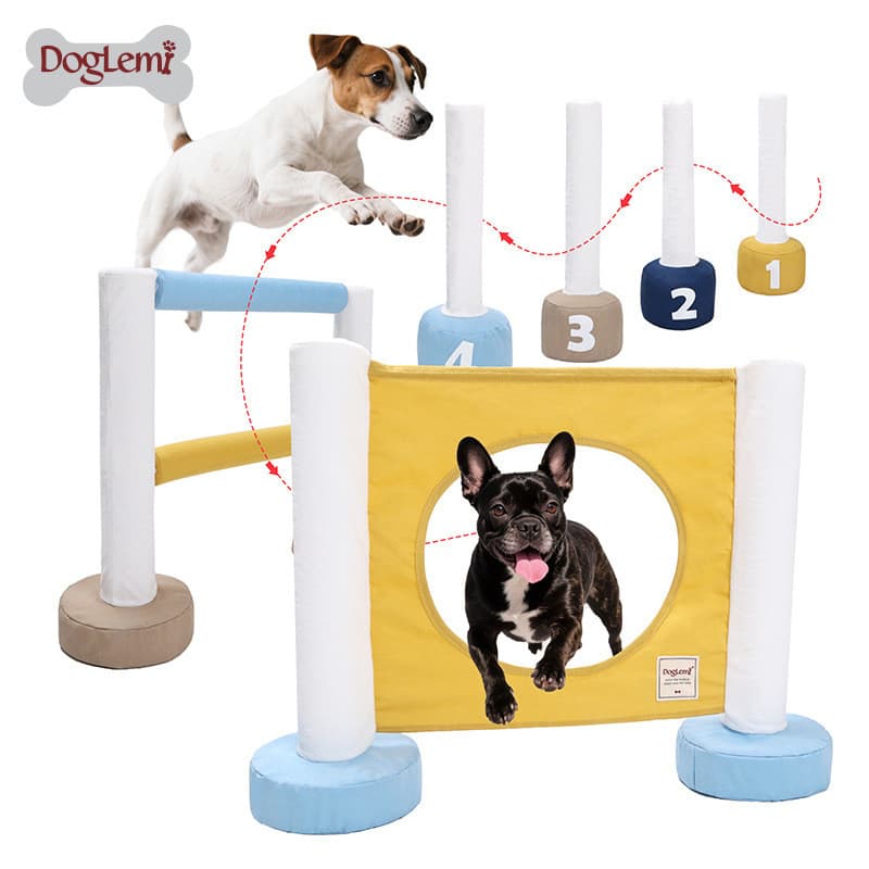 Equipamento de treinamento de agilidade interna para filhotes, brinquedos para animais de estimação, cerca multifunciona
