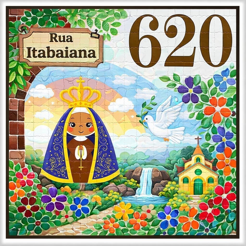 Azulejo Personalizado Residencial | Número da Casa – 20x20 cm