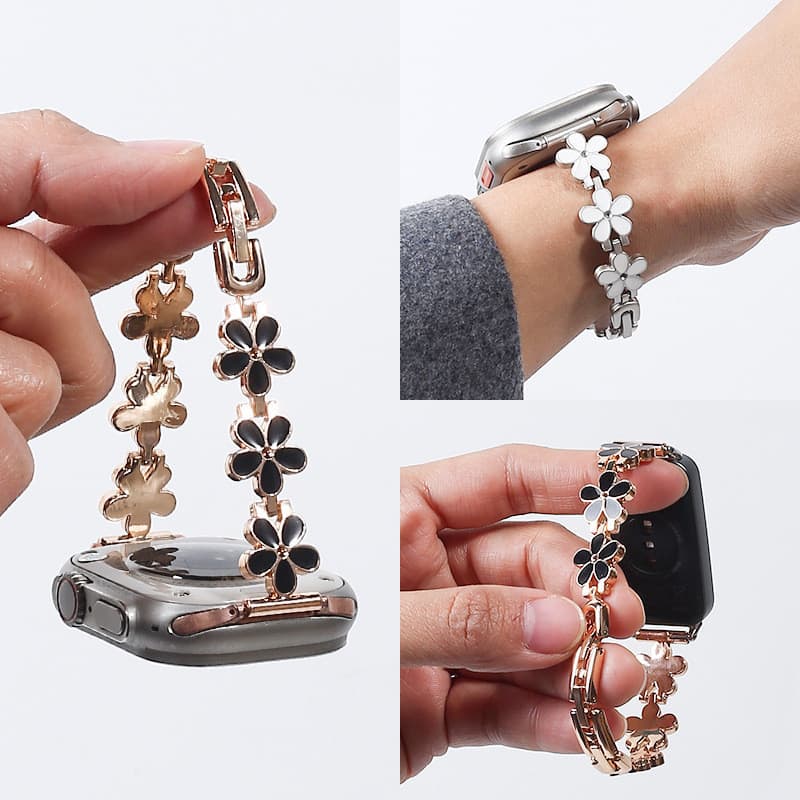 Adequado para Xiaomi 10/9/8 pulseira flor pulseira FIT3 Huawei 10/9/8 pulseira de Metal