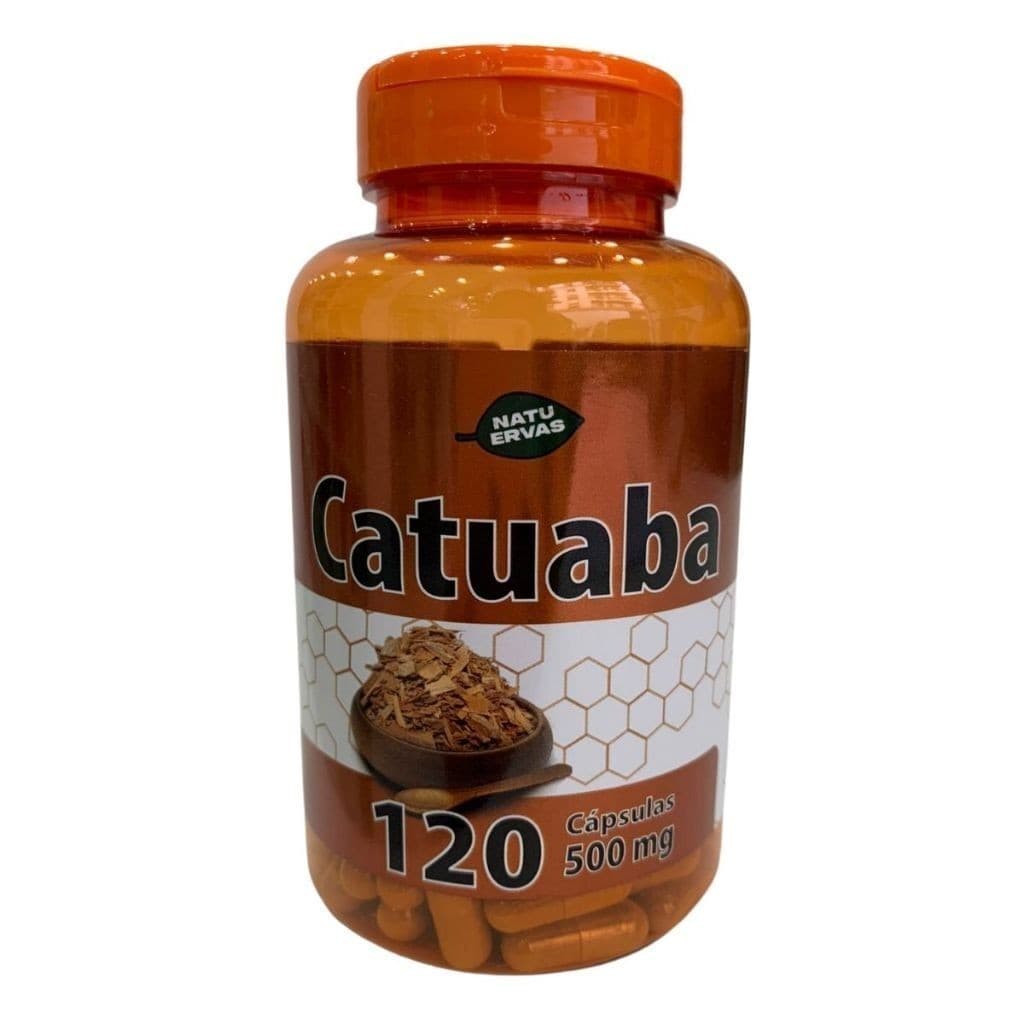 Catuaba suplemento alimentar 100% natural 120 capsulas de 500 mg Kit com 1,2 e 3 Potes NatuErvas