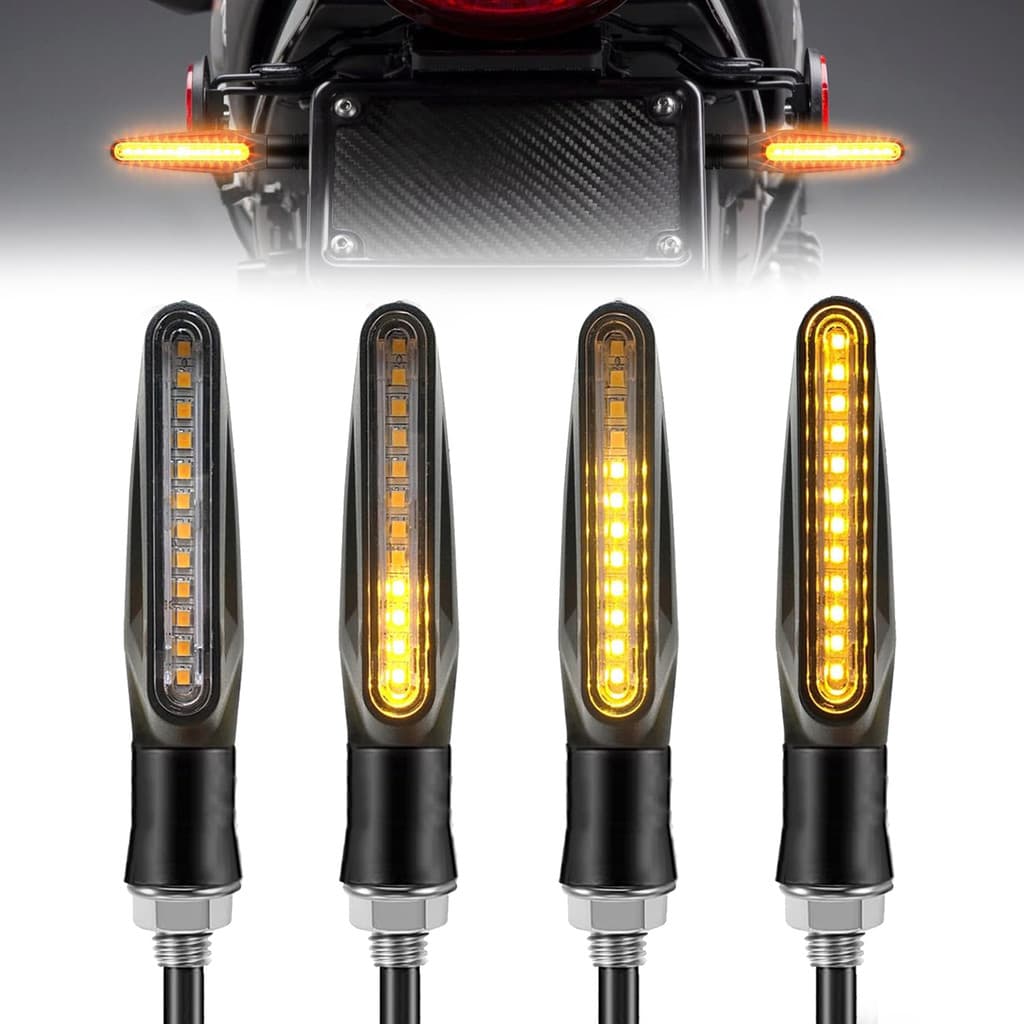 2 Pçs/4 Motocicleta LED Turn Signal Light Indicador Direcional Pisca Traseiro Cauda Freio Lâmpada De Advertência Univers