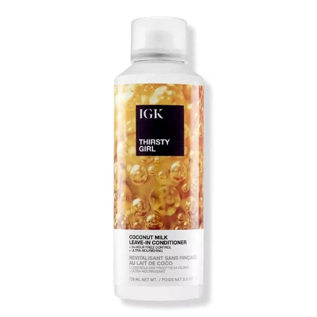 IGK THIRSTY GIRL Condicionador Sem Enxágue de Leite de Coco |   Hidrata + Fortifica + Controle do Frizz |   Vegano + Liv