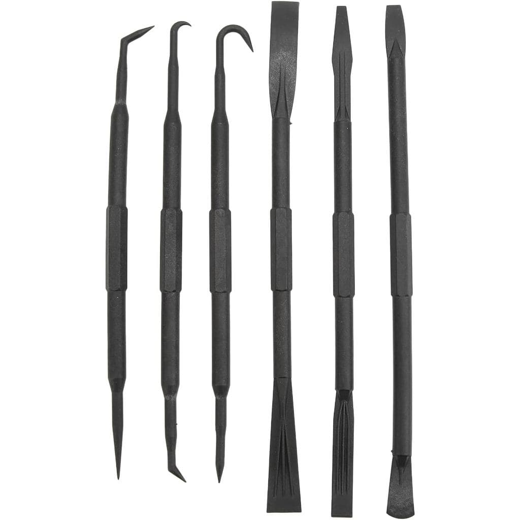 Conjunto de Ganchos e Ferramentas de Remoção, 6 Peças/Conjunto, Ganchos de Remoção de Dupla Ponta em Plástico ABS Preto