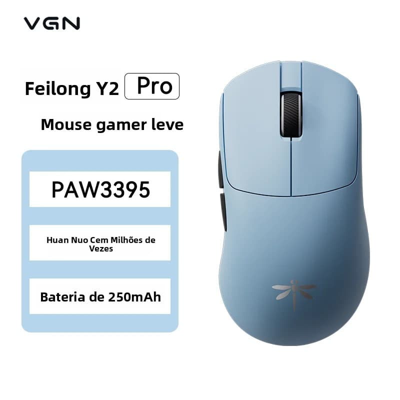 VGN Flying Dragon Pro Mouse Dual 8k Leve Sem Fio Bluetooth Três Modos Jogos Esports Office Ratos Ergonômicos