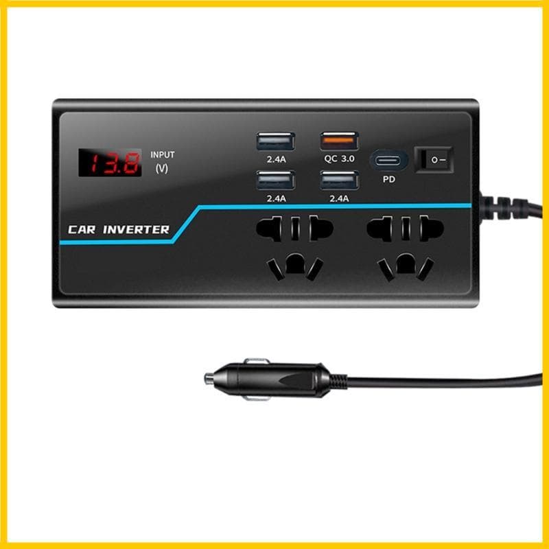 Versátil Inversor Carro Portátil Carregadores Veículos 12V 24V A 110V 220V Eficiência Conversão ABS