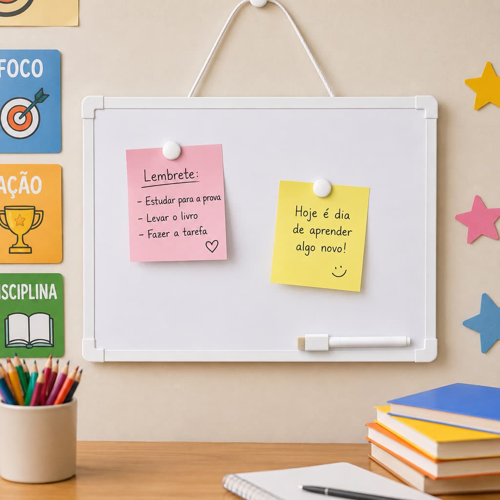 Quadro Branco Magnético Lousa Recado Caneta Apagador Ímã Parede Escritório Escola Casa