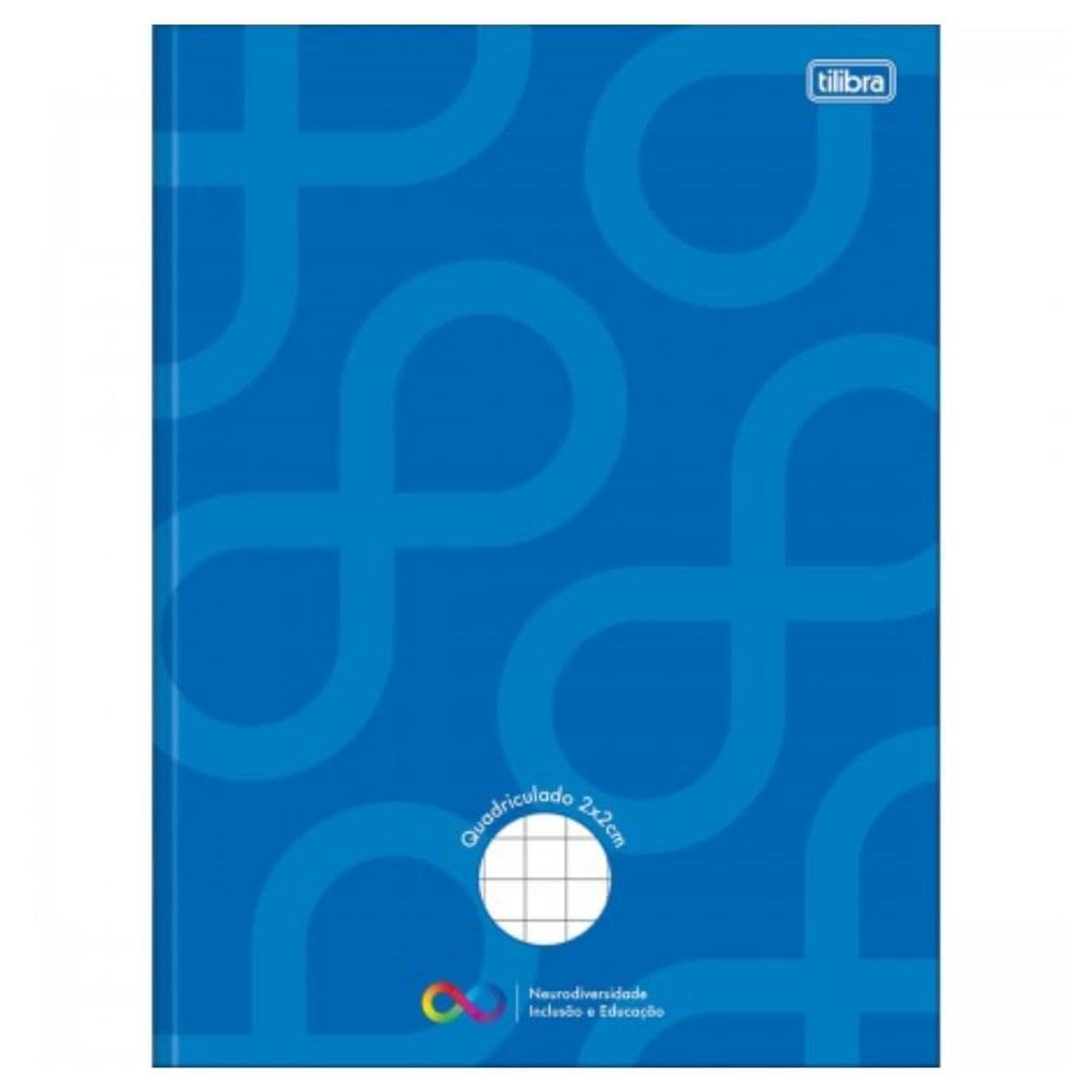 Caderno Neuro Academia do Autismo TDAH Universitário Quadriculado 2x2cm Brochura 40 Folhas