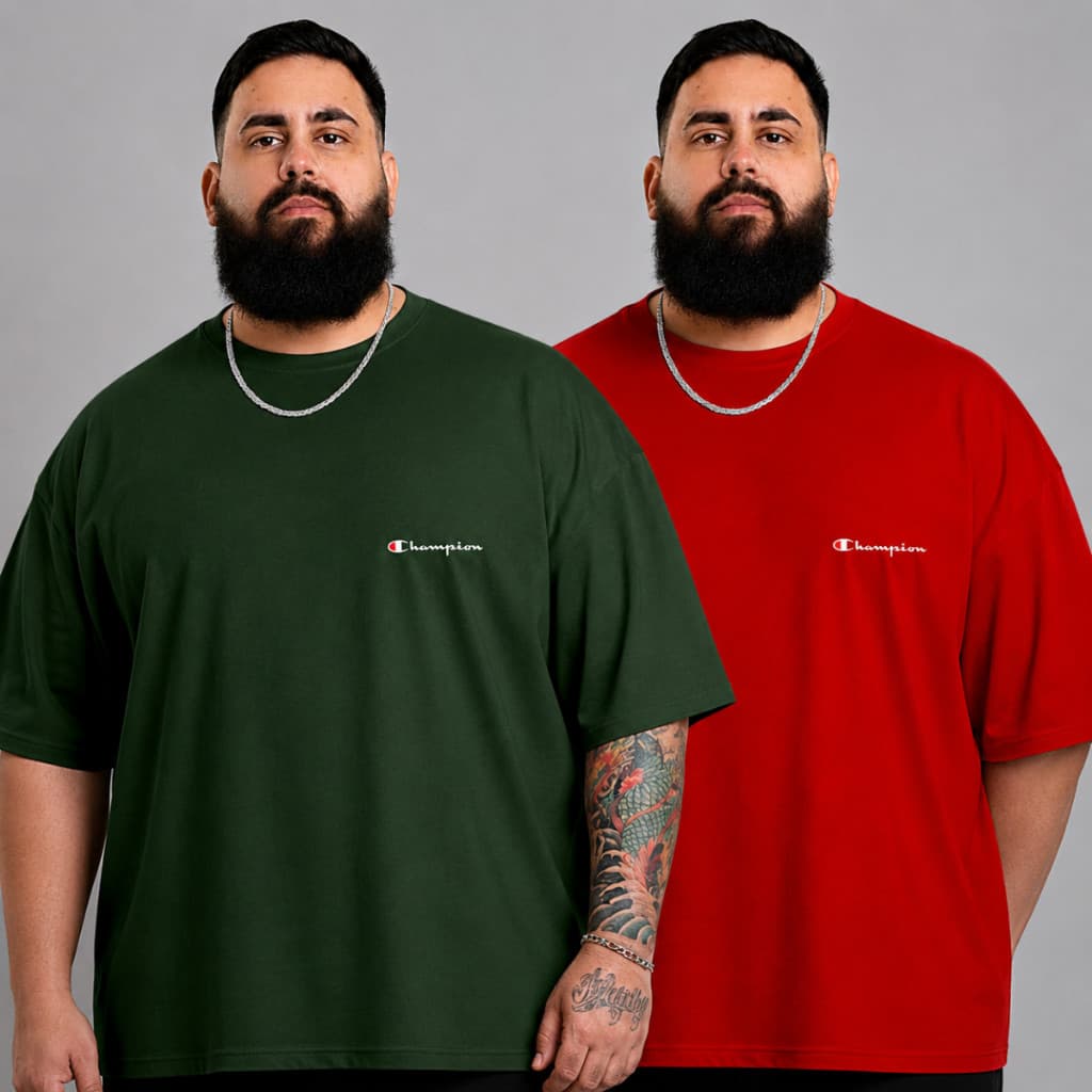 Kit 2 Camiseta Plus Size Masculina P ao G5 Camisa Algodão 30.1 Envio Imediato Leve Confortável