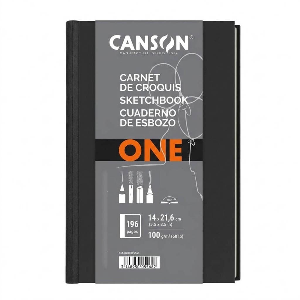 Caderno Desenho Capa Dura Sketchbook Canson One 100g 98 Fls