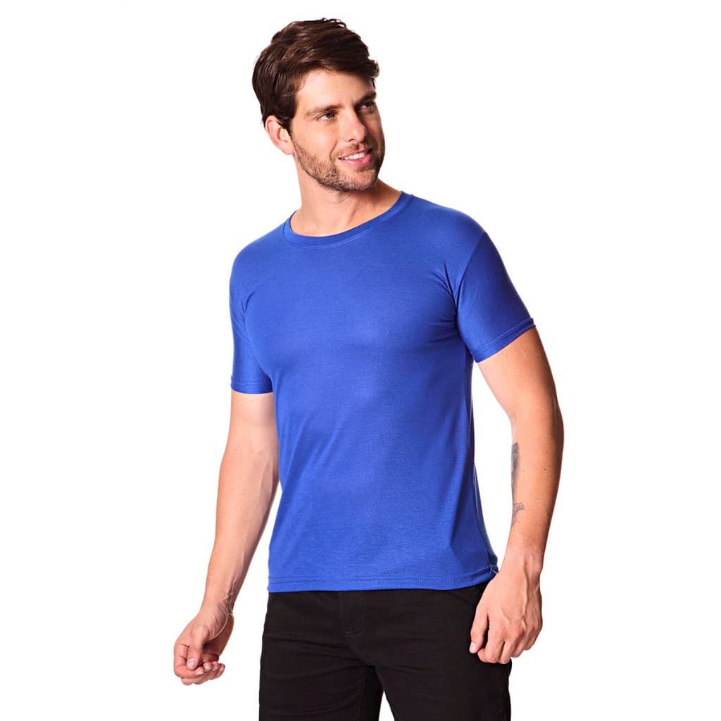 Camiseta Básica Casual Masculina Manga Curta Malha Fria Dia a Dia Trabalho