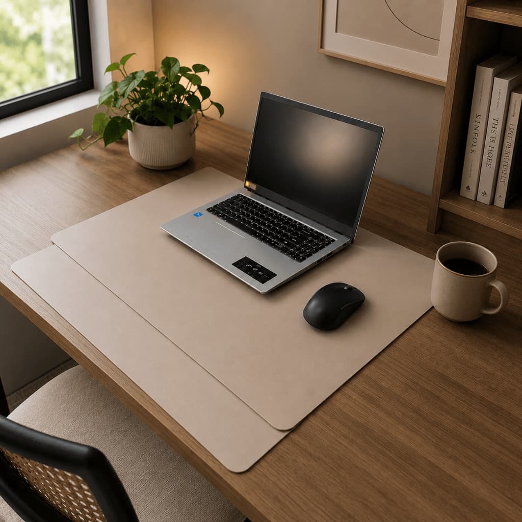 Kit Desk Pad Elegante Base de Mesa Escritório Home Office e Estudos Base Mesa Organizador de Bancada