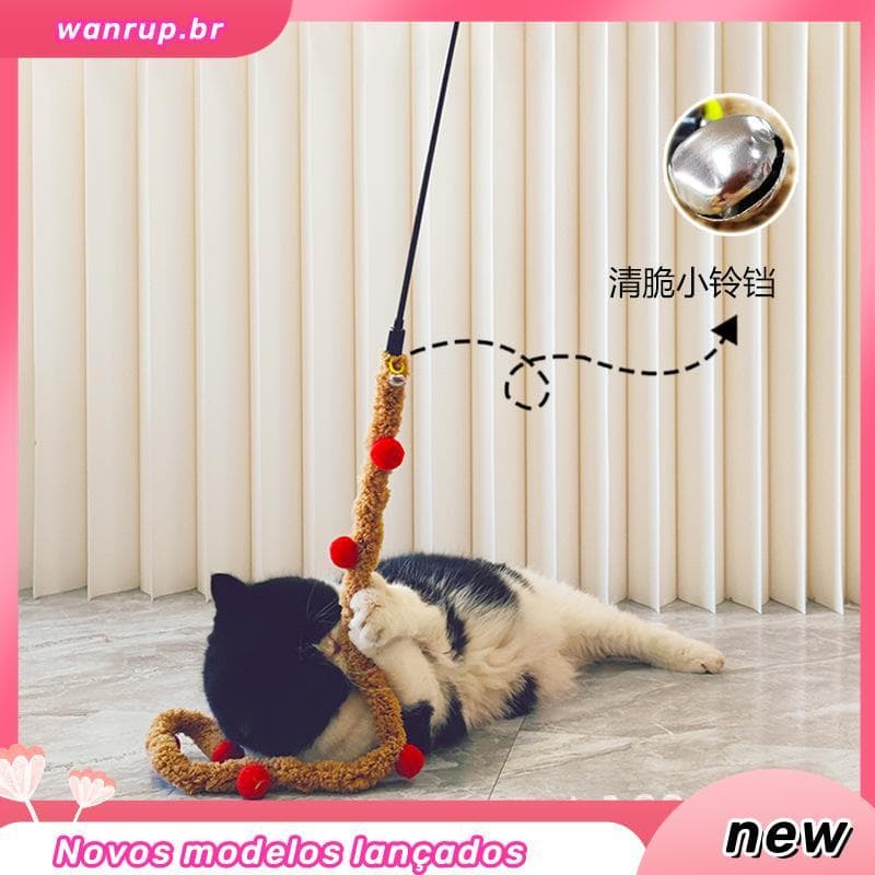 Novo Estilo Extra-Longo Veludo Silencioso Listrado Int Erativo Auto-Cura Gato Provocando Varinha Brinquedos Para