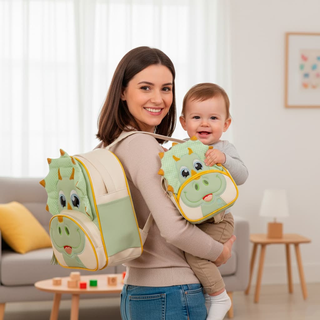 Mochila Infantil Dino ou Lancheira Infantil Dino - Opção Avulso ou Kit