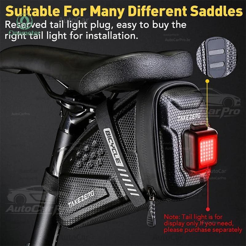 Bolsa de Selim Impermeável Onem Moda para Bicicleta, Suporte para Ferramentas com Faixas Refletivas para Bicicleta de Es