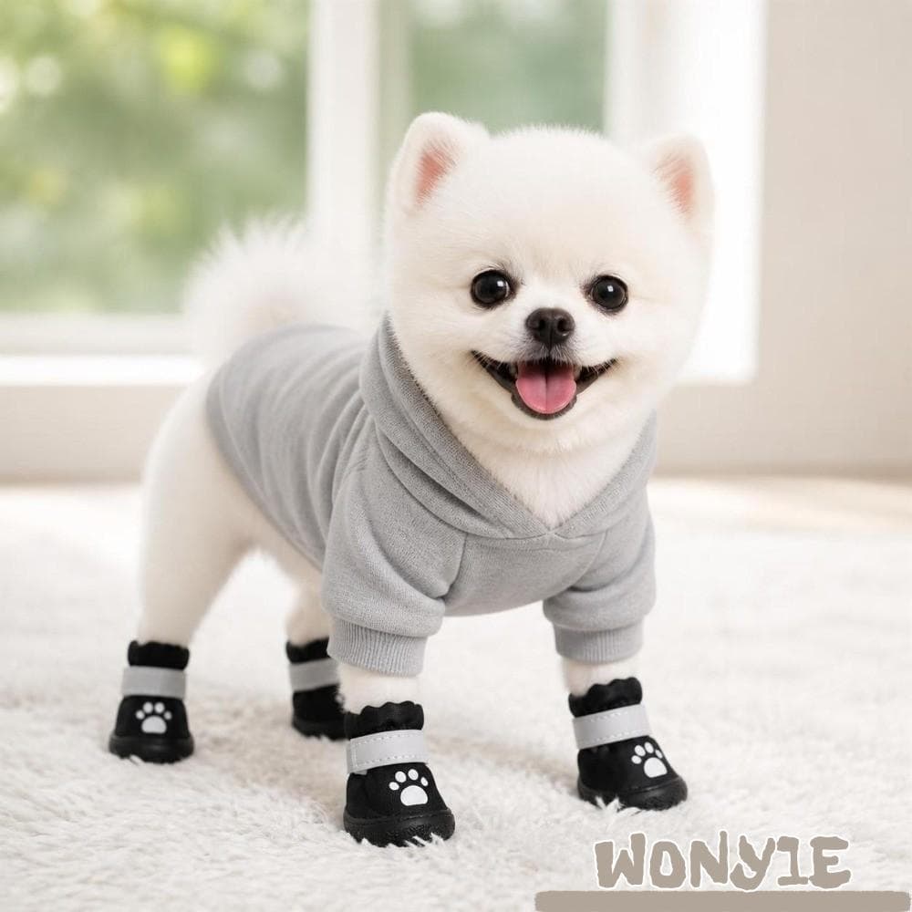 WONY1E 4 Peças Botas Para Animais De Estimação , Sapatos Antiderrapantes Antiincrustantes Cães , Suprimentos Calçados Du