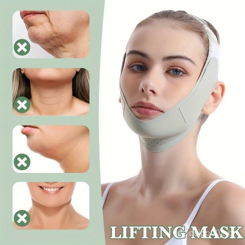Reutilizável Rosto Emagrecimento Bandagem V Linha Shaper Feminino Queixo Bochecha Levantar Cinto Massagem Facial Cinta C